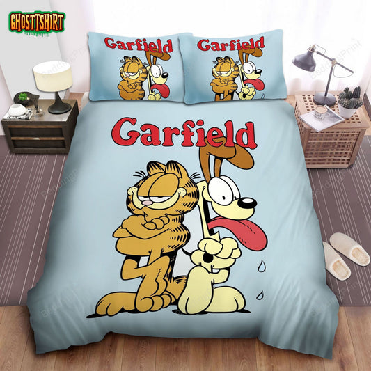 Garfield And Odie Posing Bed Sheets Duvet Cover Bedding Set