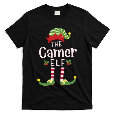 Gamer Christmas Elf Matching Pajama Xmas Party T-Shirt
