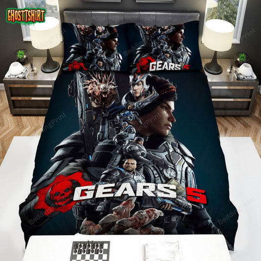 Gears Of War Gears 5 Characters Bed Sheets Duvet Cover Bedding Set