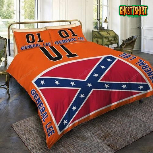 General Lee The Dukes Of Hazzard Dodge Charger 3D Duvet Cover Bedding Set