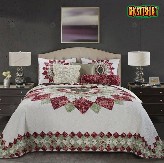 Geometric Dahlia Flower Bed Sheets Spread Duvet Cover Bedding Set