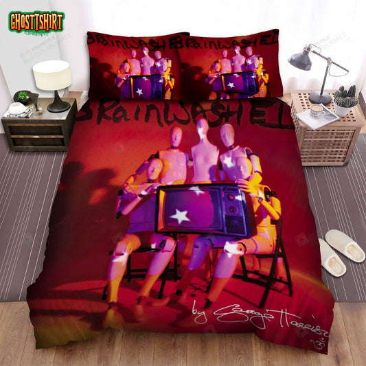 George Harrison Brainwashed Album Cover Bed Sheets Spread Comforter Duvet Cover Bedding Set