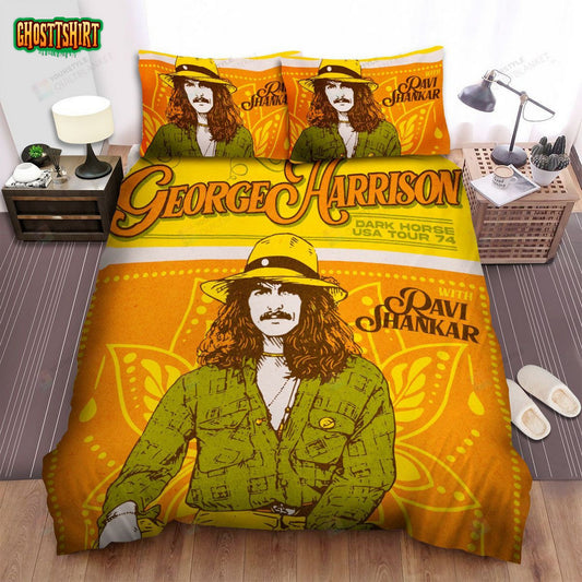George Harrison Poster Bed Sheets Spread Comforter Duvet Cover Bedding Set