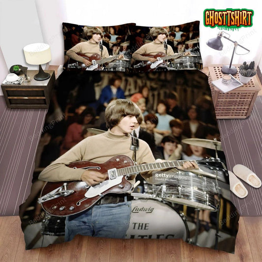 George Harrison Vintage Photo Bed Sheets Duvet Cover Bedding Set