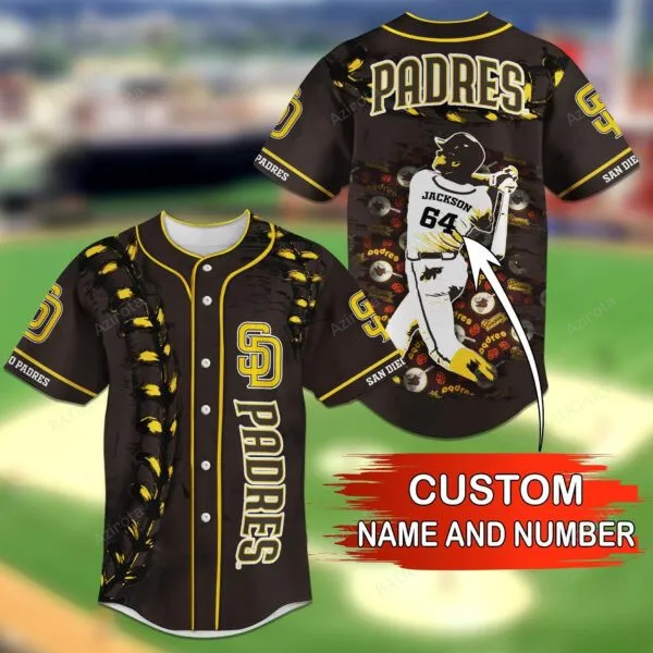 San Diego Padres Personalized Baseball Jersey Bg23