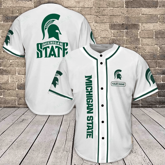 Michigan State Spartans Baseball Jersey 378
