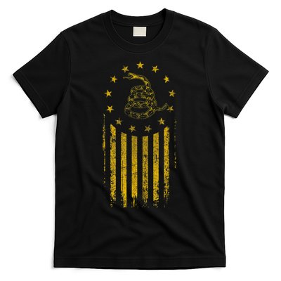 Gadsden Flag Snake Betsy Ross Flag 13 Colonies Vintage T-Shirt