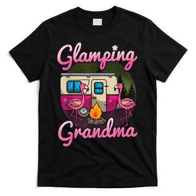 Glamping Grandma RV Flamingos Gift Camper Camping Gift T-Shirt