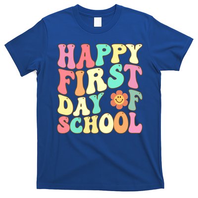 Groovy Happy First Day Of School Teacher Back To School Cool Gift T-Shirt