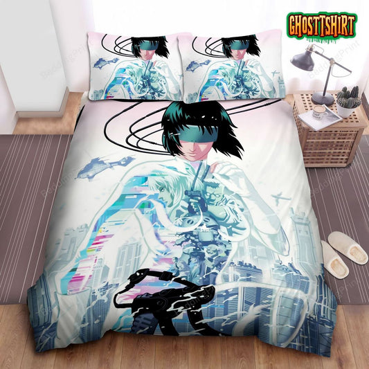 Ghost In The Shell Main Characters Bed Sheets Duvet Cover Bedding Set
