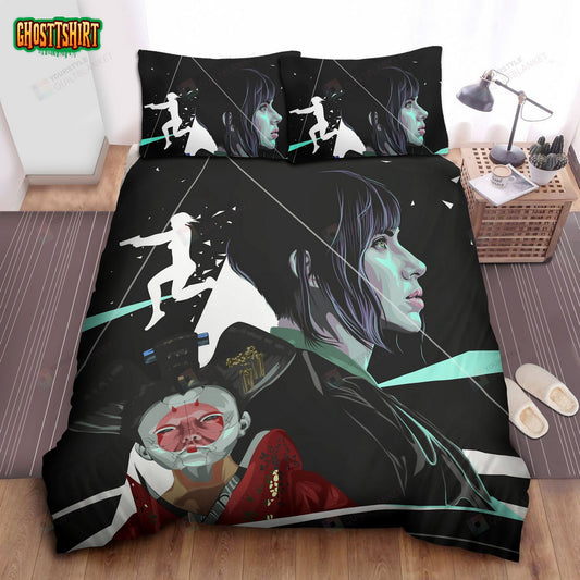 Ghost In The Shell Movie Digital Art Bed Sheets Spread Comforter Duvet Cover Bedding Set