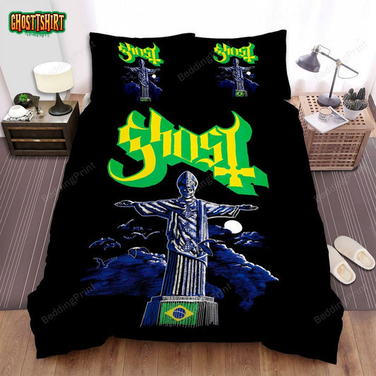 Ghost Music Band In The Dark Night Bed Sheets Duvet Cover Bedding Set