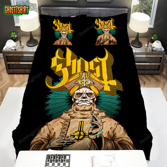 Ghost Music Band In Yellow Dress Bed Sheets Duvet Cover Bedding Set