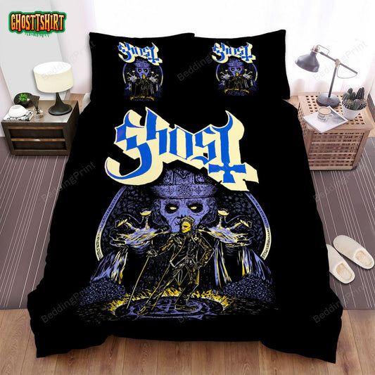 Ghost Music Band Purple Black Backgroud Bed Sheets Duvet Cover Bedding Set