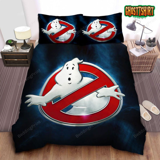 Ghostbusters Sign Digital Illustration Bed Sheets Duvet Cover Bedding Set