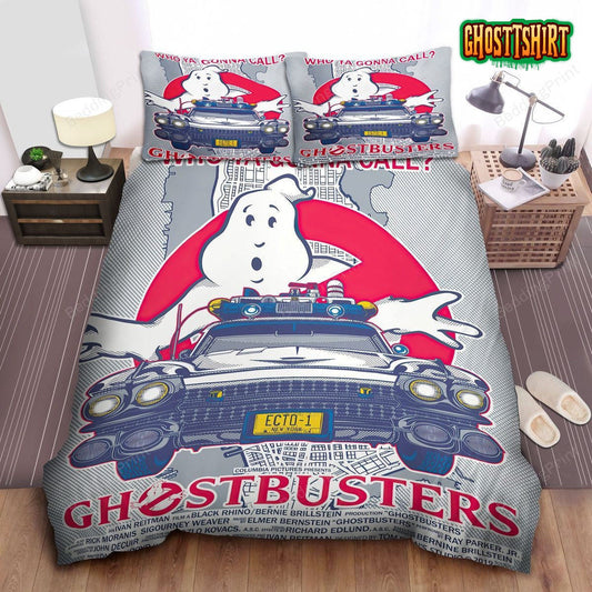 Ghostbusters Who Ya Gonna Call Bed Sheets Duvet Cover Bedding Set