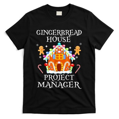 Gingerbread House Project Manager Decorating Baking Xmas T-Shirt