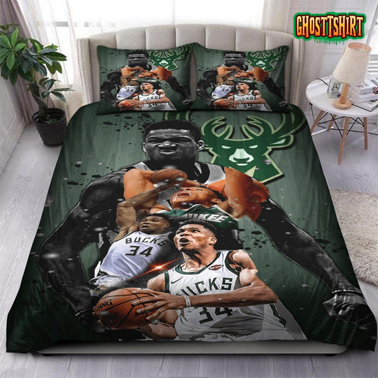 Giannis Antetokounmpo Milwaukee Bucks NBA 08 Bedding Set