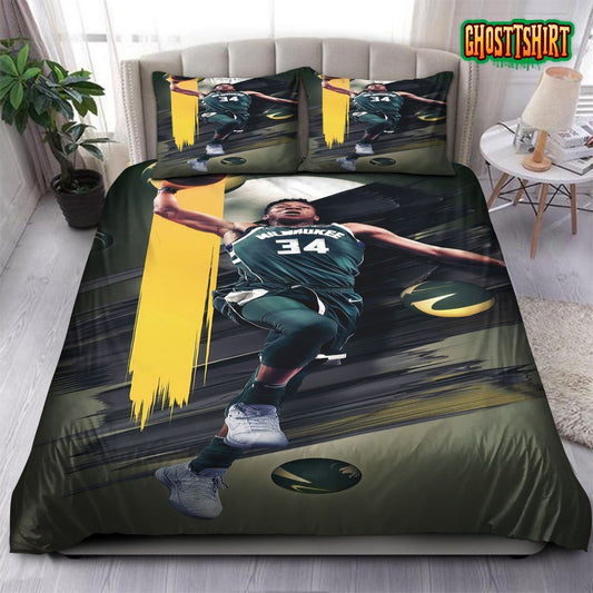 Giannis Antetokounmpo Milwaukee Bucks NBA 11 Bedding Set