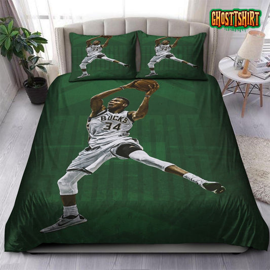 Giannis Antetokounmpo Milwaukee Bucks NBA 12 Bedding Set