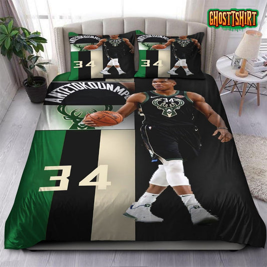 Giannis Antetokounmpo Milwaukee Bucks NBA 13 Bedding Set