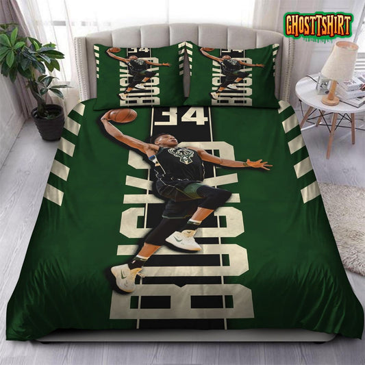Giannis Antetokounmpo Milwaukee Bucks NBA 17 Bedding Set