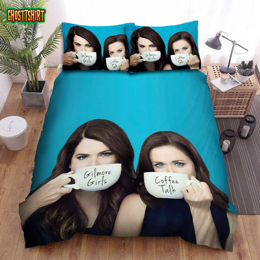 Gilmore Girls (2000–2007) Coffee Talk Movie Poster Bed Sheets Duvet Cover Bedding Set