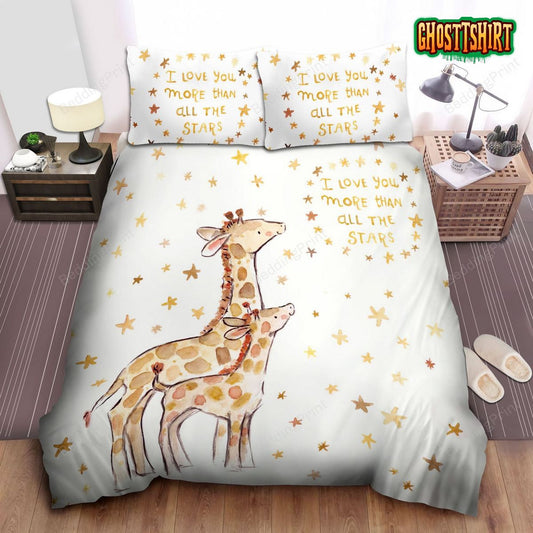 Giraffe All The Stars Bed Sheets Duvet Cover Bedding Set