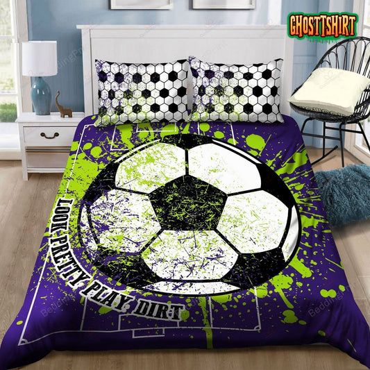 Girls Soccer Bedding Set