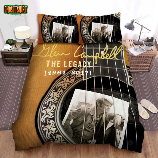 Glen Campbell The Legacy Album Cover Bed Sheets Spread Comforter Duvet Cover Bedding Set
