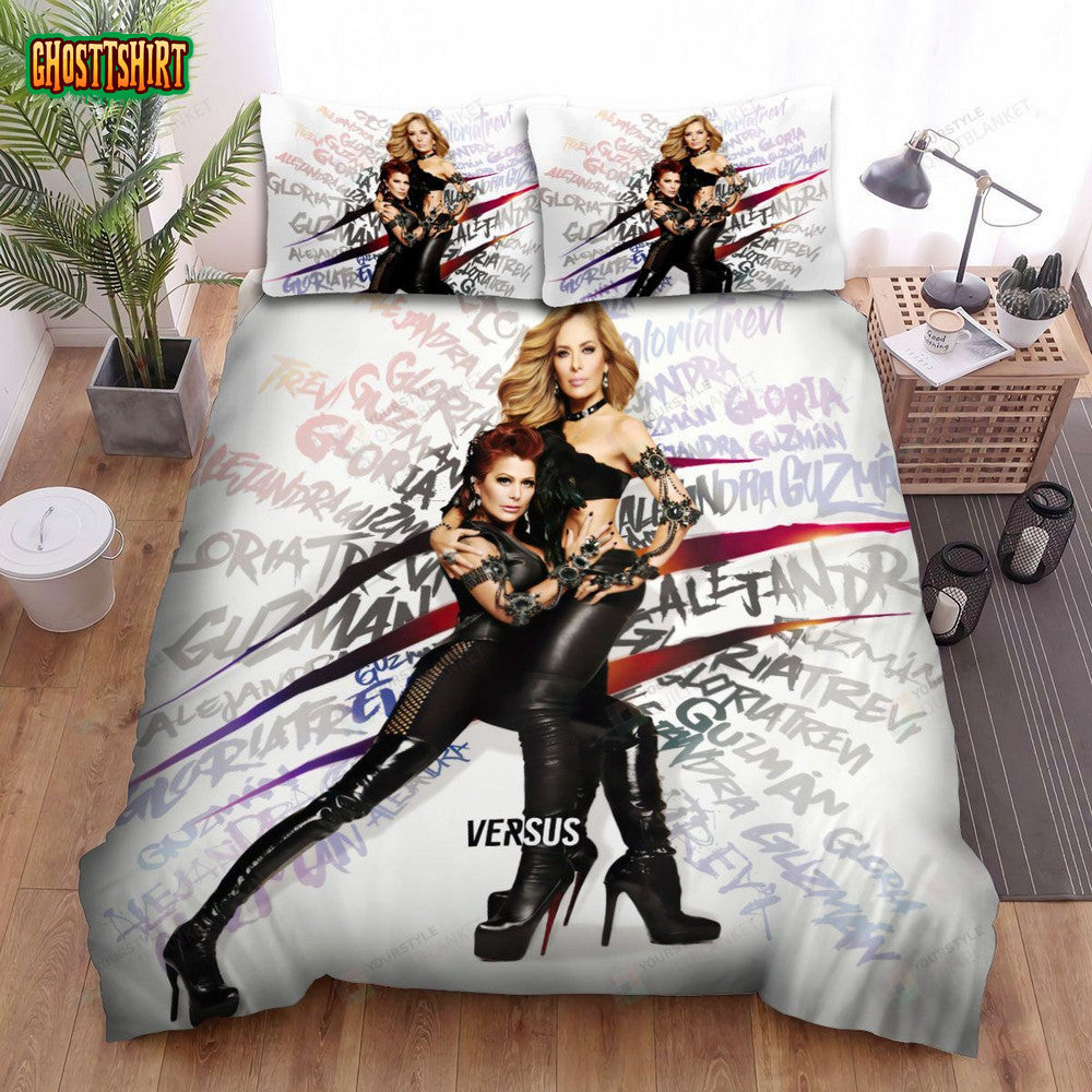 Gloria Trevi Album Cover Versus Bed Sheets Spread Comforter Duvet Cover Bedding Set