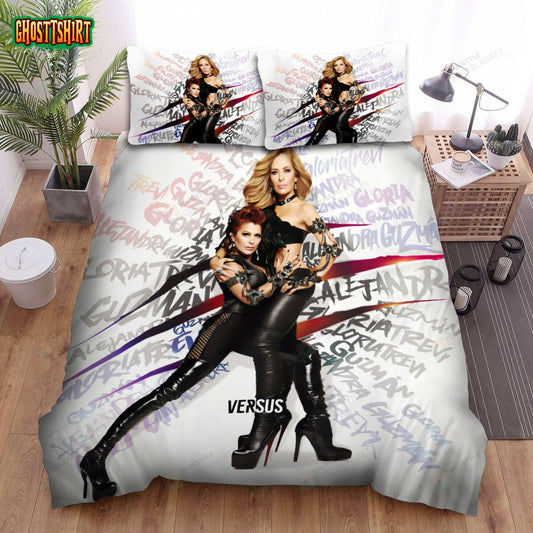 Gloria Trevi Album Cover Versus Bed Sheets Spread Comforter Duvet Cover Bedding Set