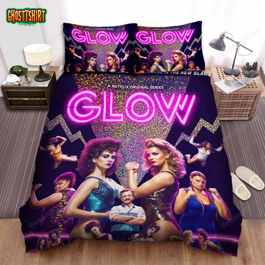 Glow (2017–2019) Movie Poster Ver 2 Bed Sheets Duvet Cover Bedding Set