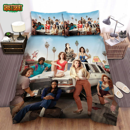 Glow (2017–2019) Movie Poster Ver 3 Bed Sheets Duvet Cover Bedding Set