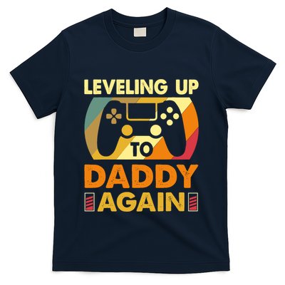 Gamer Leveling Up To Daddy Again Pregnancy Announcement T-Shirt