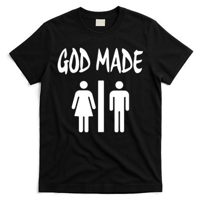 God Made Men Women Funny Christian T-Shirt