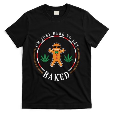 Gingerbread Man Smoking Weed Cannabis Marijuana Christmas T-Shirt