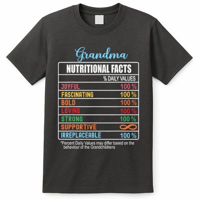 Grandma Nutritional Facts Grandparents Day Funny T-Shirt
