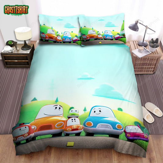 Go! Go! Cory Carson All Characters Standing Together Bed Sheets Spread Duvet Cover Bedding Set