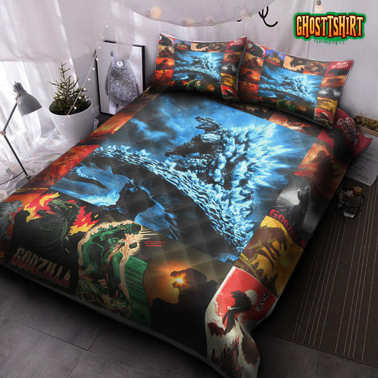 Godzilla Quilt Bedding Set
