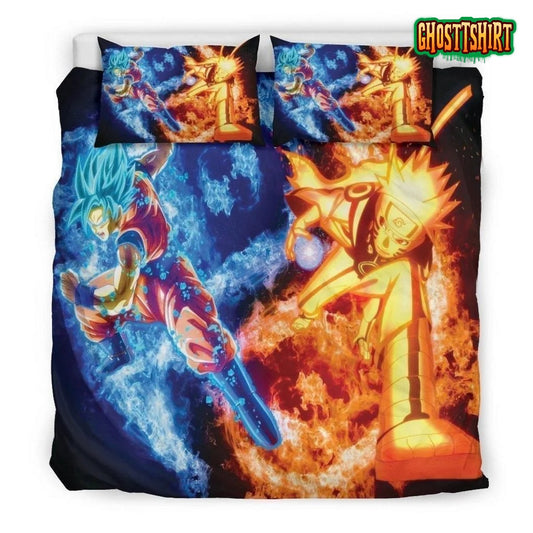 Goku And Naruto Bedding Set