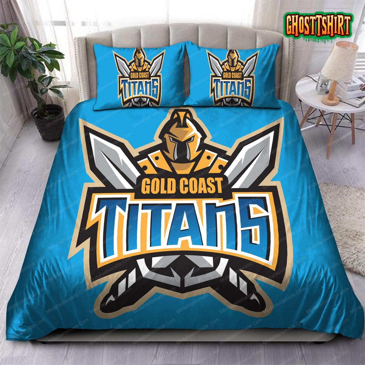 Gold Coast Titans Logo 2007 Bedding Set