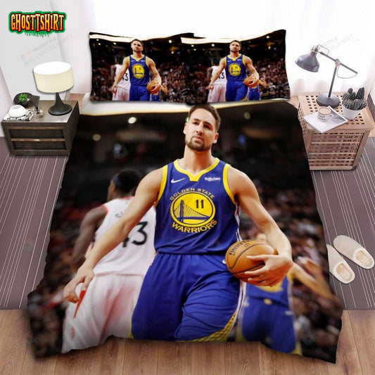 Golden State Warriors Klay Thompson Moment Bed Sheet Spread Comforter Duvet Cover Bedding Set
