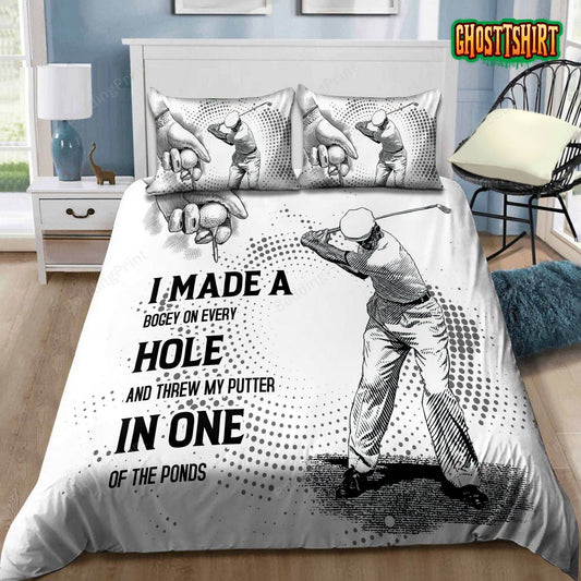 Golf I Made A Bogey On Every Hole Bed Sheets Duvet Cover Bedding Set