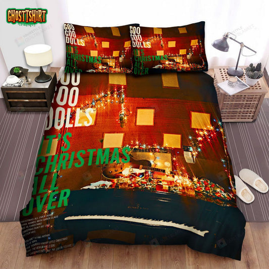 Goo Goo Dolls Album It's Christmas All Over Bed Sheets Spread Comforter Duvet Cover Bedding Set