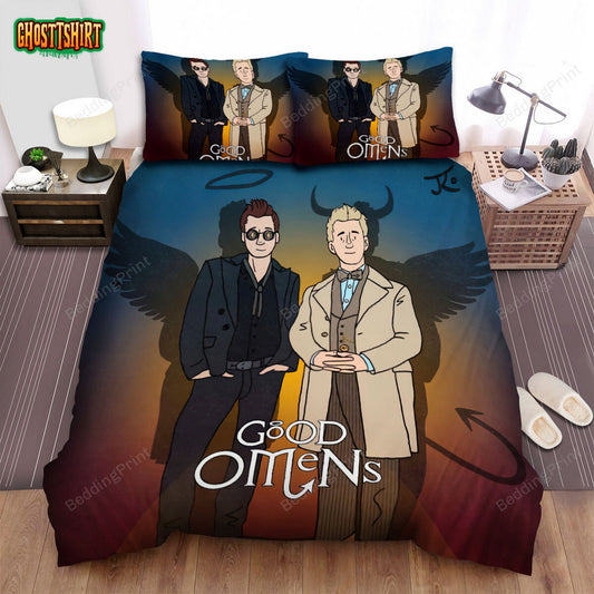 Good Omens Movie Art 3 Bed Sheets Duvet Cover Bedding Set