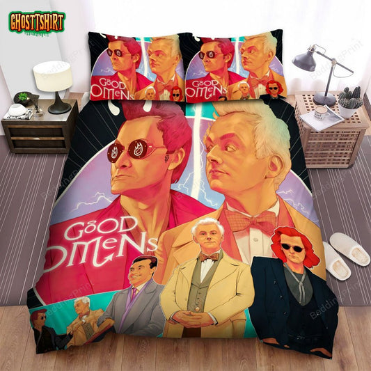 Good Omens Movie Art 5 Bed Sheets Duvet Cover Bedding Set