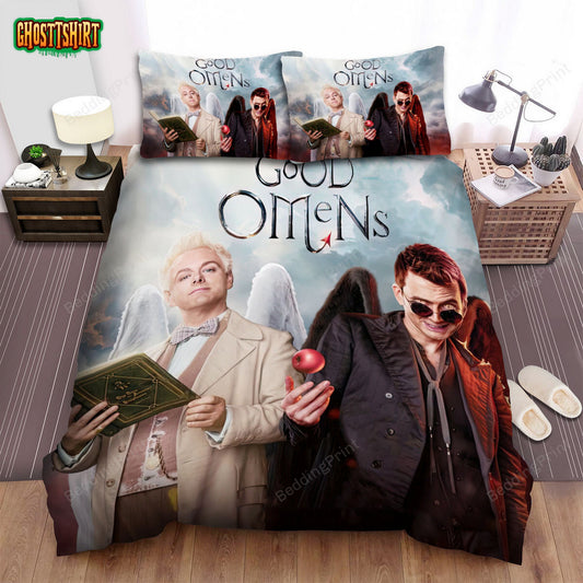 Good Omens Movie Poster 3 Bed Sheets Duvet Cover Bedding Set