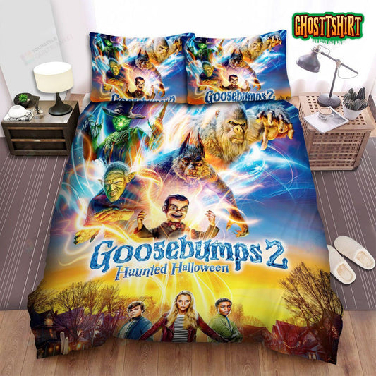 Goosebumps 2 Haunted Halloween 2018 Only In Cinemas Movie Poster Bed Sheets Duvet Cover Bedding Set