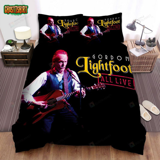 Gordon Lightfoot Album All Live Bed Sheets Spread Comforter Duvet Cover Bedding Set
